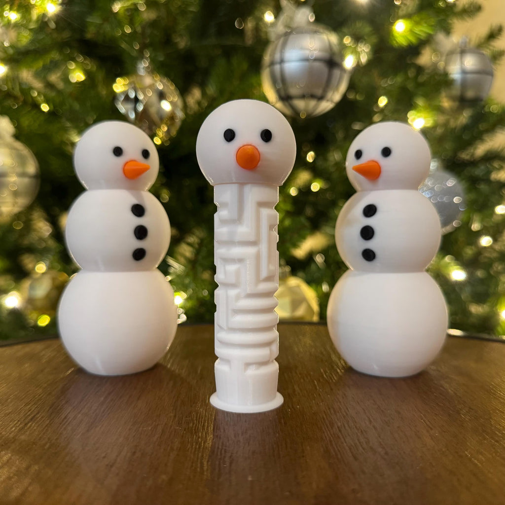 3D-Printed Snowman Puzzle Gift Box