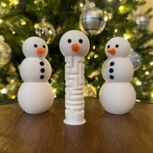 3D-Printed Snowman Puzzle Gift Box