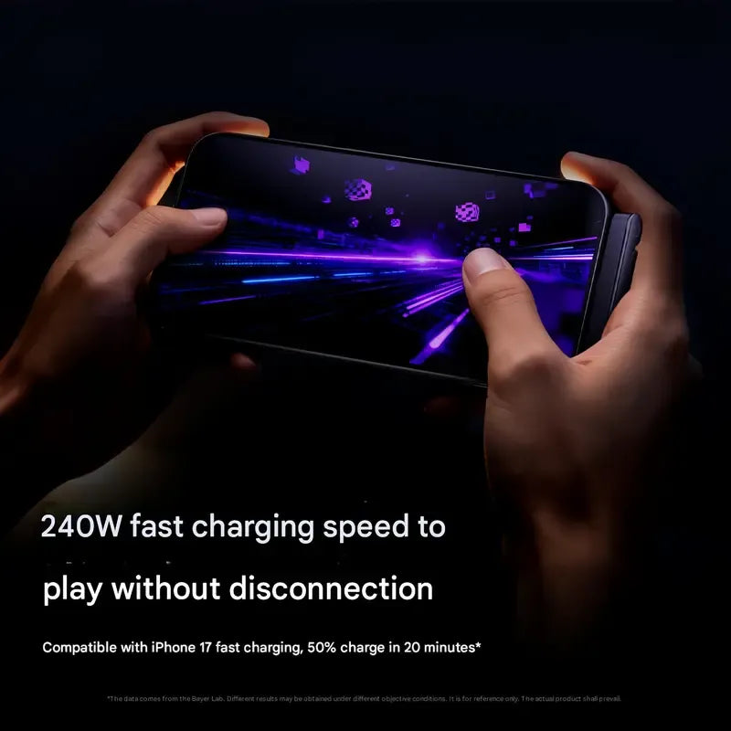 2-in-1 Invisible Stand Charging Cable ,240W Fast Charging Cord