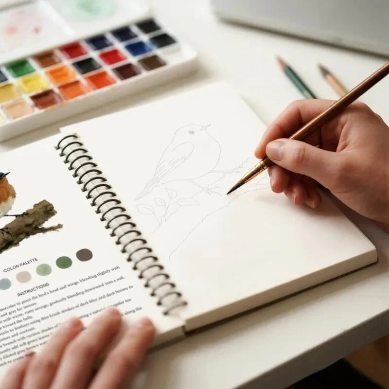 Beginner Watercolor Workbook Painting Kit