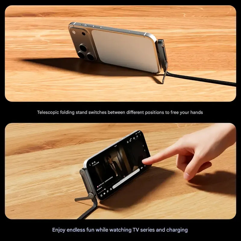 2-in-1 Invisible Stand Charging Cable ,240W Fast Charging Cord