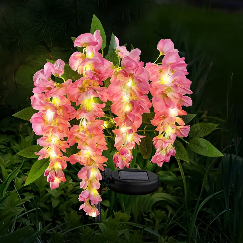 🌸 Solar LED Outdoor Wisteria Stake Lights | Glowing Floral Garden Accents
