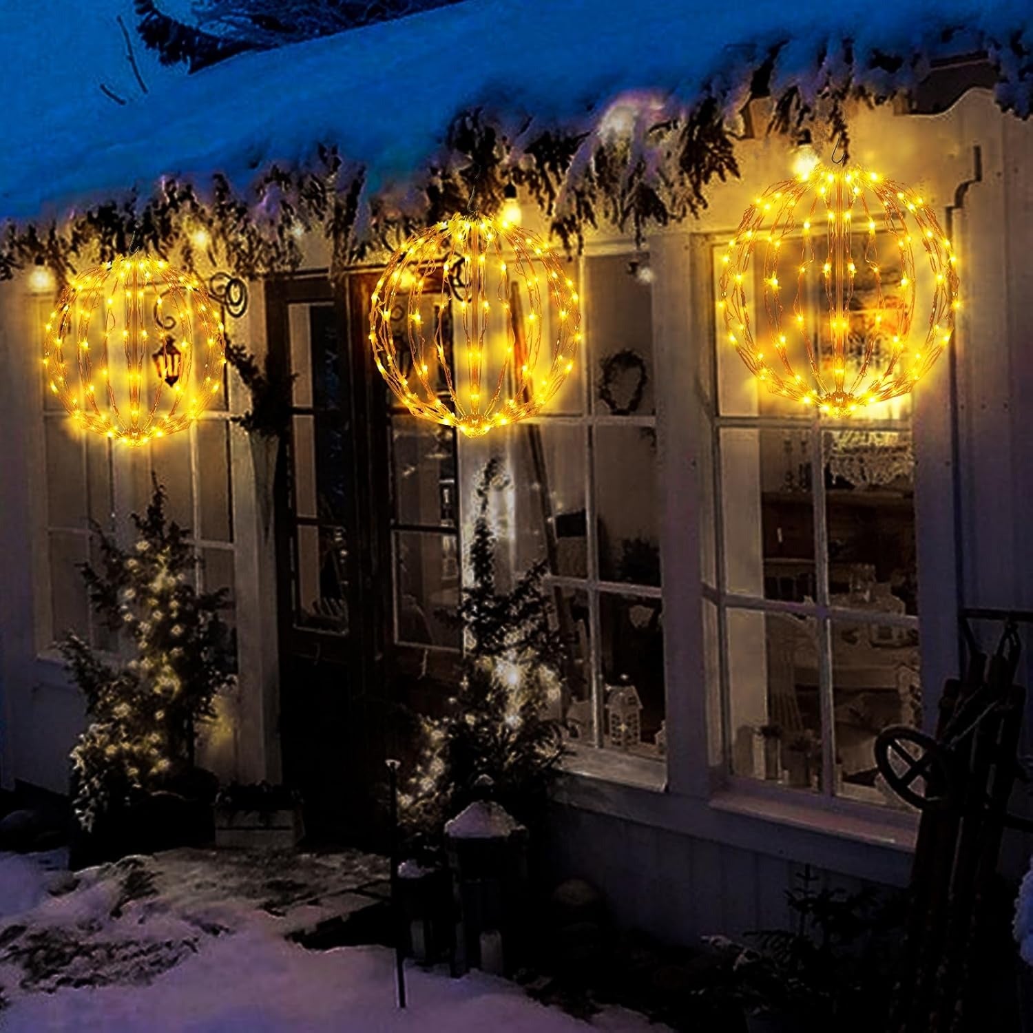 Christmas Folding  LED Ball Light with Multiple Auto Timing and Glow Modes