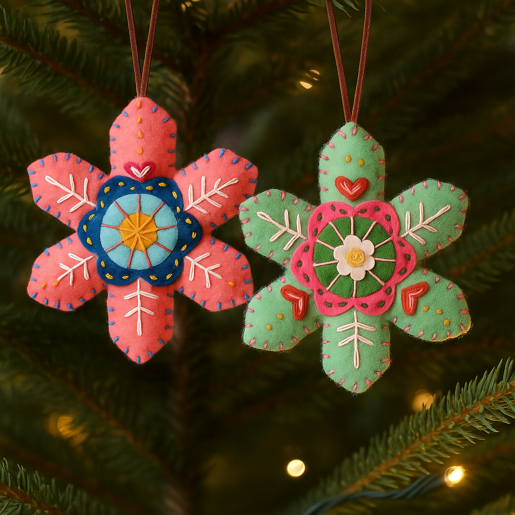 Christmas Snowflake Felt Ornament/Ornament Kit